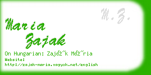 maria zajak business card